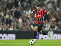 Christian Pulisic right winger of AC Milan and United States during the UEFA Champions League 2024/25 League Phase MD4 match between Real Ma...