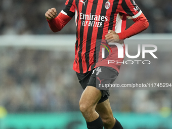 Tijjani Reijnders central midfield of AC Milan and Netherlands during the UEFA Champions League 2024/25 League Phase MD4 match between Real...