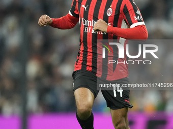 Tijjani Reijnders central midfield of AC Milan and Netherlands during the UEFA Champions League 2024/25 League Phase MD4 match between Real...