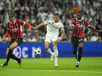 Kylian Mbappe centre-forward of Real Madrid and France in action during the UEFA Champions League 2024/25 League Phase MD4 match between Rea...