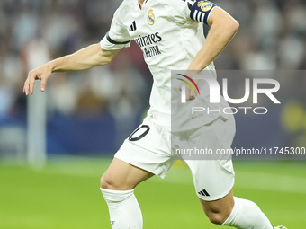 Luka Modric central midfield of Real Madrid and Croatia during the UEFA Champions League 2024/25 League Phase MD4 match between Real Madrid...