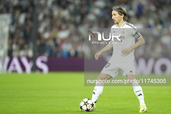  Luka Modric central midfield of Real Madrid and Croatia during the UEFA Champions League 2024/25 League Phase MD4 match between Real Madrid...