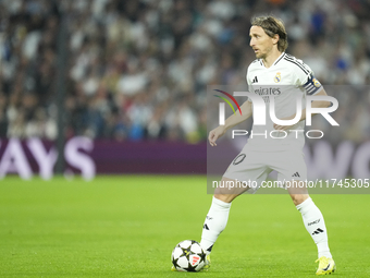  Luka Modric central midfield of Real Madrid and Croatia during the UEFA Champions League 2024/25 League Phase MD4 match between Real Madrid...