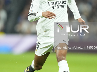 Jude Bellingham central midfield of Real Madrid and England during the UEFA Champions League 2024/25 League Phase MD4 match between Real Mad...