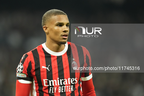 Malick Thiaw centre-back of AC Milan and Germany during the UEFA Champions League 2024/25 League Phase MD4 match between Real Madrid C.F. an...