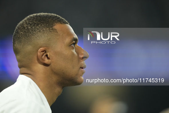 Kylian Mbappe centre-forward of Real Madrid and France during the UEFA Champions League 2024/25 League Phase MD4 match between Real Madrid C...