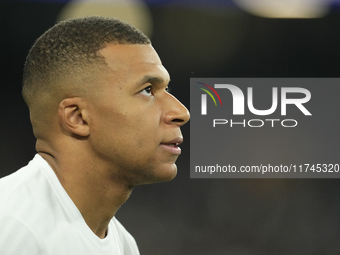 Kylian Mbappe centre-forward of Real Madrid and France during the UEFA Champions League 2024/25 League Phase MD4 match between Real Madrid C...