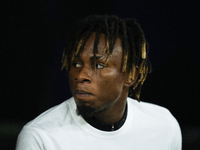 Samuel Chukwueze right winger of AC Milan and Nigeria during the UEFA Champions League 2024/25 League Phase MD4 match between Real Madrid C....