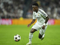 Vinicius Junior left winger of Real Madrid and Brazil during the UEFA Champions League 2024/25 League Phase MD4 match between Real Madrid C....