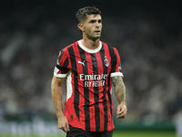 Christian Pulisic right winger of AC Milan and United States during the UEFA Champions League 2024/25 League Phase MD4 match between Real Ma...