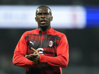 Fikayo Tomori centre-back of AC Milan and England during the warm-up before the UEFA Champions League 2024/25 League Phase MD4 match between...