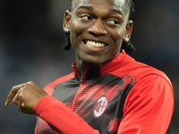 Rafael Leao left winger of AC Milan and Portugal during the warm-up before the UEFA Champions League 2024/25 League Phase MD4 match between...