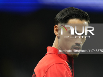 Tijjani Reijnders central midfield of AC Milan and Netherlands during the warm-up before the UEFA Champions League 2024/25 League Phase MD4...