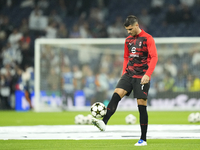 Alvaro Morata centre-forward of AC Milan and Spain during the warm-up before the UEFA Champions League 2024/25 League Phase MD4 match betwee...