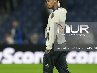 Jude Bellingham central midfield of Real Madrid and England  prior the UEFA Champions League 2024/25 League Phase MD4 match between Real Mad...