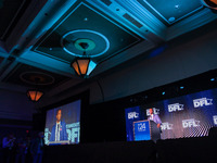 St. Paul Mayor Melvin Carter speaks at the Minnesota DFL Election Night event at the InterContinental Hotel in St. Paul, Minnesota, on Novem...