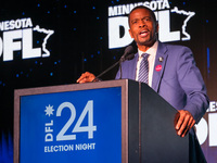 St. Paul Mayor Melvin Carter speaks at the Minnesota DFL Election Night event at the InterContinental Hotel in St. Paul, Minnesota, on Novem...