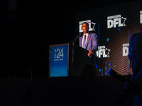 St. Paul Mayor Melvin Carter speaks at the Minnesota DFL Election Night event at the InterContinental Hotel in St. Paul, Minnesota, on Novem...