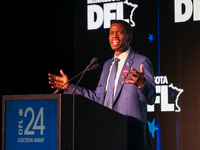 St. Paul Mayor Melvin Carter speaks at the Minnesota DFL Election Night event at the InterContinental Hotel in St. Paul, Minnesota, on Novem...