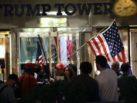 Several Trump supporters riot outside Trump Tower in Midtown New York, United States, on November 5, 2024. The NYPD is on high alert for pos...