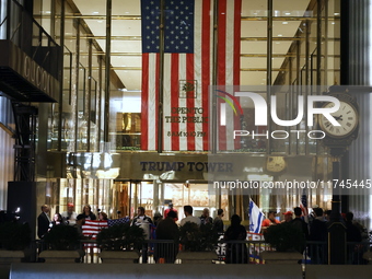 Several Trump supporters riot outside Trump Tower in Midtown New York, United States, on November 5, 2024. The NYPD is on high alert for pos...