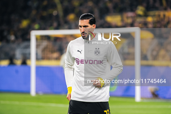 Emre Can of Borussia Dortmund looks on before the UEFA Champions League 2024/25 League Phase MD4 soccer match between Borussia Dortmund and...