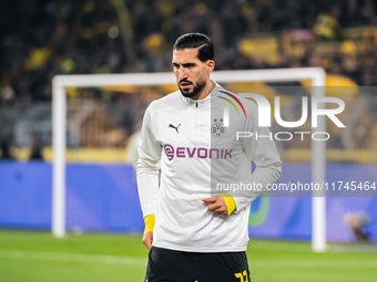 Emre Can of Borussia Dortmund looks on before the UEFA Champions League 2024/25 League Phase MD4 soccer match between Borussia Dortmund and...