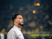 Ramy Bensebaini of Borussia Dortmund looks on before the UEFA Champions League 2024/25 League Phase MD4 soccer match between Borussia Dortmu...