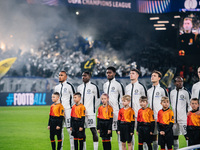 Players of SK Sturm Graz are seen before the UEFA Champions League 2024/25 League Phase MD4 soccer match between Borussia Dortmund and SK St...