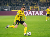 Maximilian Beier of Borussia Dortmund is in action during the UEFA Champions League 2024/25 League Phase MD4 soccer match between Borussia D...