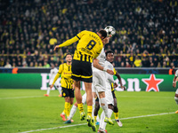 Felix Nmecha of Borussia Dortmund plays during the UEFA Champions League 2024/25 League Phase MD4 soccer match between Borussia Dortmund and...