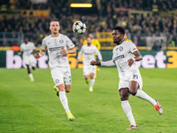 Tochi Chukwuani plays during the UEFA Champions League 2024/25 League Phase MD4 soccer match between Borussia Dortmund and SK Sturm Graz at...