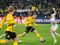 Maximilian Beier of Borussia Dortmund plays during the UEFA Champions League 2024/25 League Phase MD4 soccer match between Borussia Dortmund...