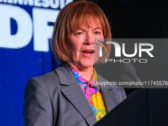 United States Senator Tina Smith (D-MN) speaks at the Minnesota DFL Election Night event at the InterContinental Hotel in St. Paul, Minnesot...