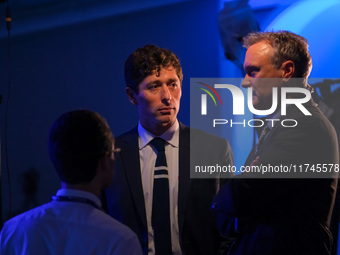 Minneapolis Mayor Jacob Frey attends the Minnesota DFL Election Night event at the InterContinental Hotel in St. Paul, Minnesota, on Novembe...