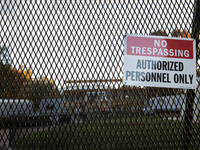 Security fences surround the White House in Washington, D.C., United States, on November 5, 2024. Security fences also surround the construc...