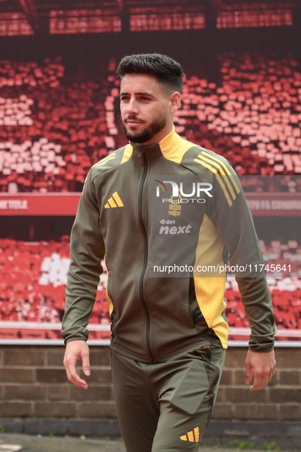 Alex Moreno of Nottingham Forest participates in the Premier League match between Nottingham Forest and West Ham United at the City Ground i...