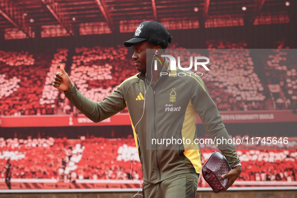 Ola Aina of Nottingham Forest participates in the Premier League match between Nottingham Forest and West Ham United at the City Ground in N...