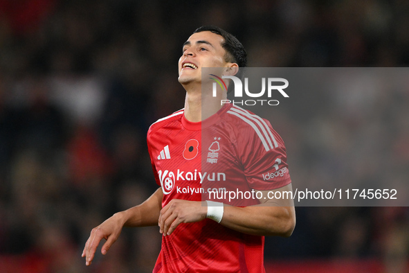 Ramon Sosa of Nottingham Forest reacts after a missed opportunity at goal during the Premier League match between Nottingham Forest and West...