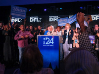 United States Representative Ilhan Omar (D-MN) speaks at the Minnesota DFL Election Night event at the InterContinental Hotel in St. Paul, M...