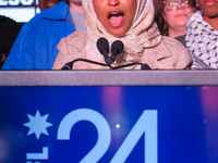 United States Representative Ilhan Omar (D-MN) speaks at the Minnesota DFL Election Night event at the InterContinental Hotel in St. Paul, M...