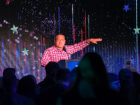 Minnesota Attorney General Keith Ellison speaks at the Minnesota DFL Election Night event at the InterContinental Hotel in St. Paul, Minneso...