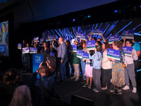 United States Senator Amy Klobuchar (D-MN) celebrates at the Minnesota DFL Election Night event at the InterContinental Hotel in St. Paul, M...