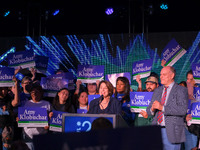 United States Senator Amy Klobuchar (D-MN) speaks at the Minnesota DFL Election Night event at the InterContinental Hotel in St. Paul, Minne...