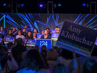 United States Senator Amy Klobuchar (D-MN) speaks at the Minnesota DFL Election Night event at the InterContinental Hotel in St. Paul, Minne...