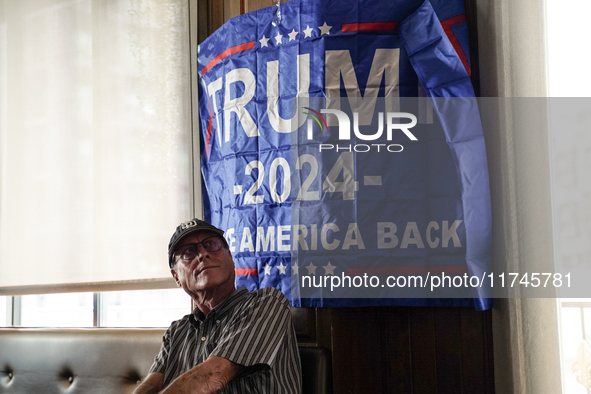 Republican Party supporters gather at a roadhouse restaurant to view U.S. media coverage of the U.S. presidential election in Bangkok, Thail...