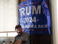 Republican Party supporters gather at a roadhouse restaurant to view U.S. media coverage of the U.S. presidential election in Bangkok, Thail...