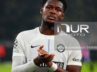 Tochi Chukwuani of SK Sturm Graz  looks on during the Champions League Round 4 match between Borussia Dortmund v SK Sturm Graz at the Signal...