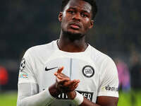 Tochi Chukwuani of SK Sturm Graz  looks on during the Champions League Round 4 match between Borussia Dortmund v SK Sturm Graz at the Signal...