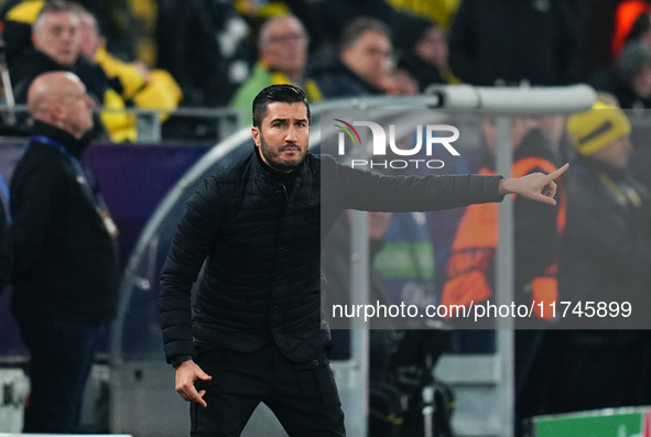 Nuri Sahin of Borussia Dortmund  gestures during the Champions League Round 4 match between Borussia Dortmund v SK Sturm Graz at the Signal...